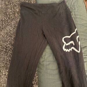 Fox' Black Logo Leggings